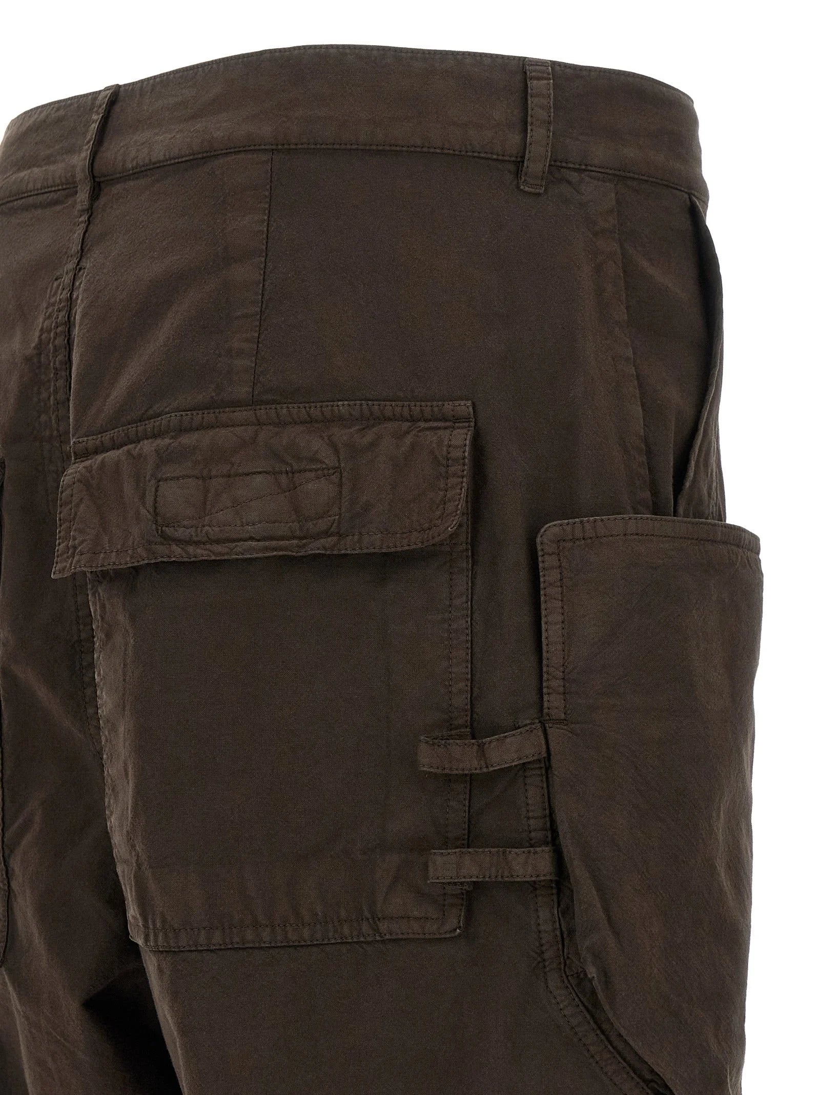 DRKSHDW Brown Cotton Cargo Pants - W30