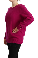 Drumohr Dark Pink Long Sleeves Round Neck Pullover Sweater - IT52 | XXL