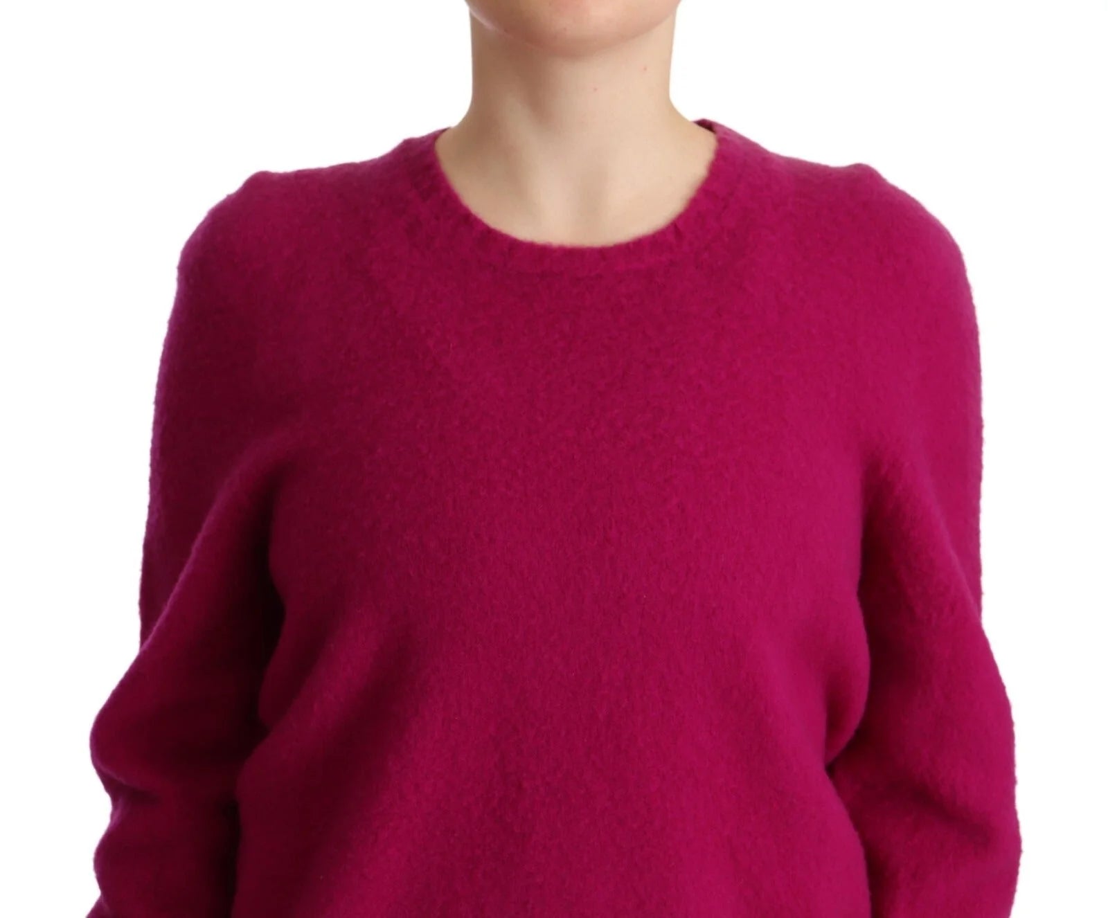 Drumohr Dark Pink Long Sleeves Round Neck Pullover Sweater - IT52 | XXL
