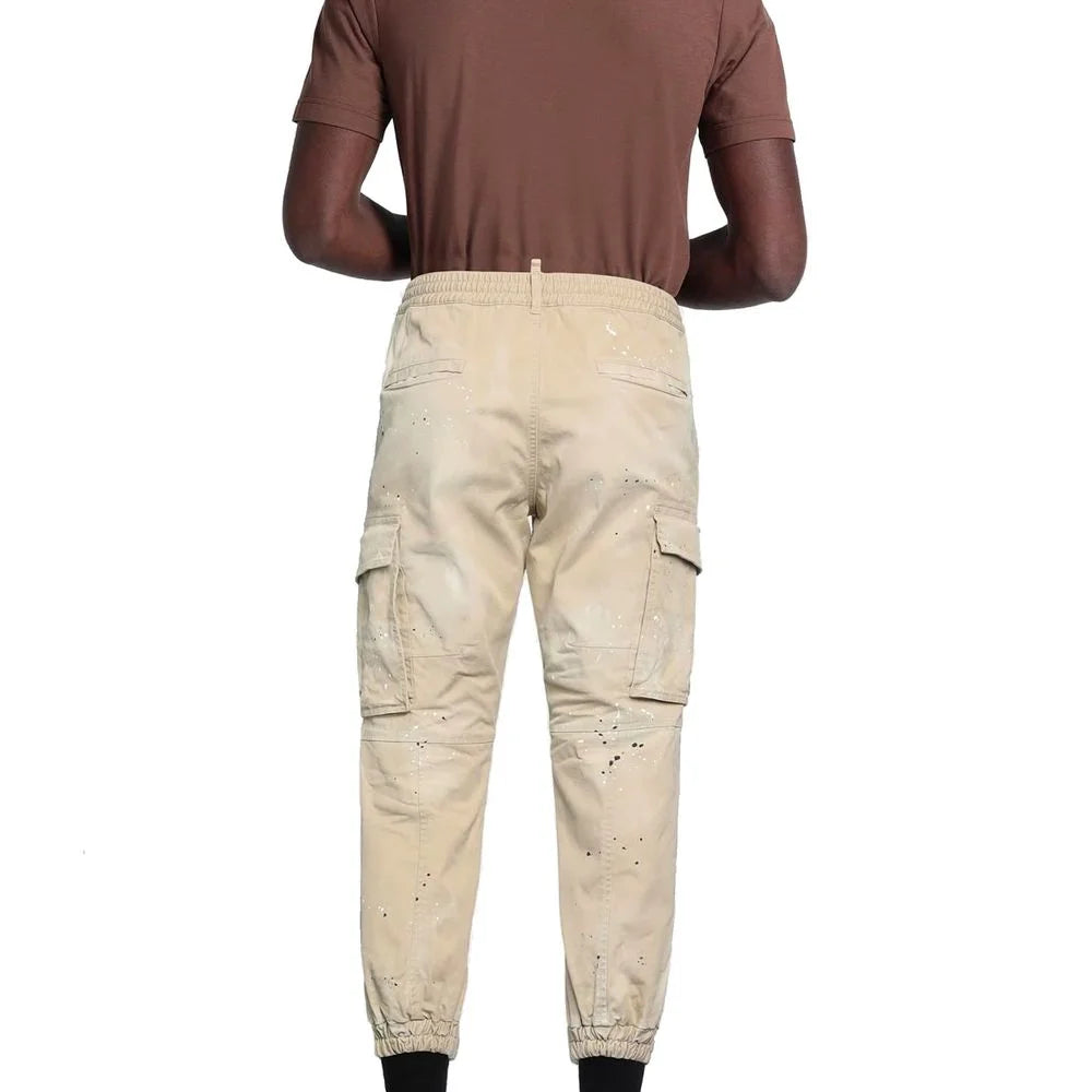 Dsquared² Beige Cotton Cargo Pants - IT52 | XL