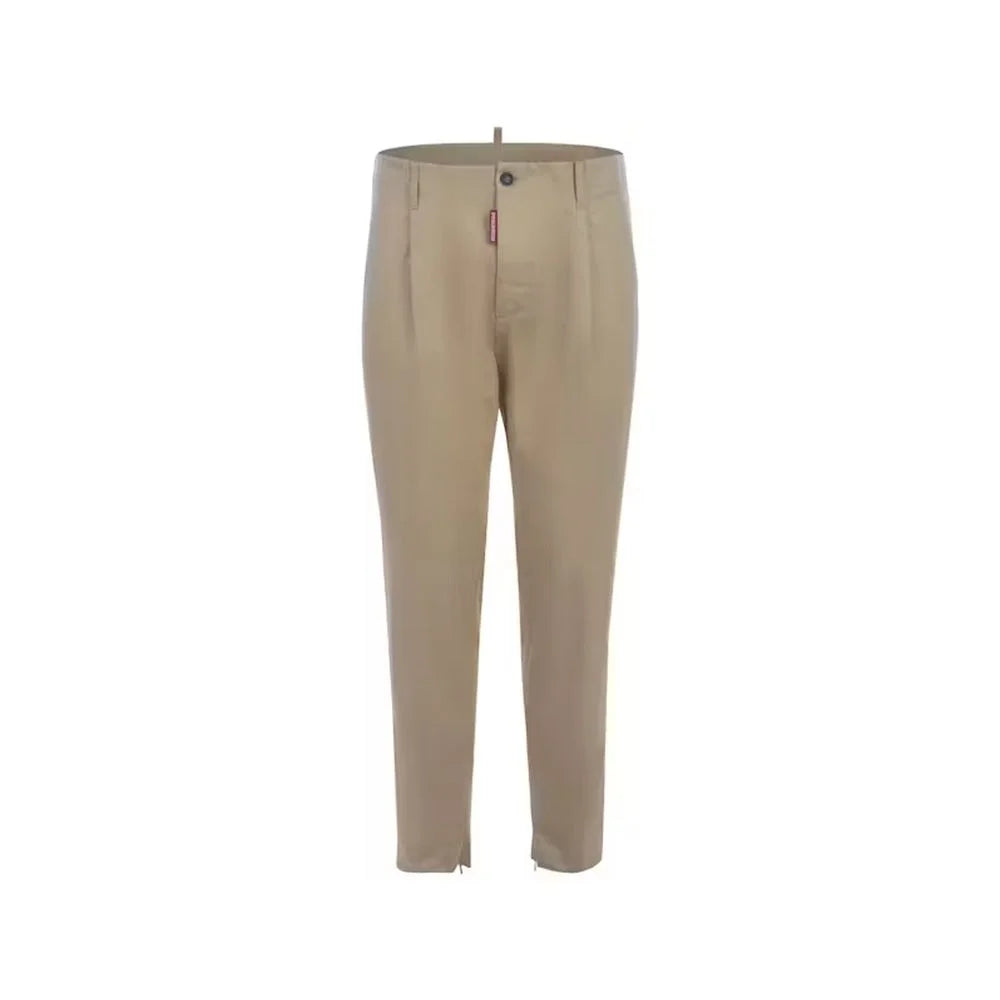 Dsquared² Beige Cotton Chino Pants - IT52 | XL