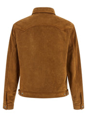 Dsquared² Beige Polyvinyl Leather Jacket
