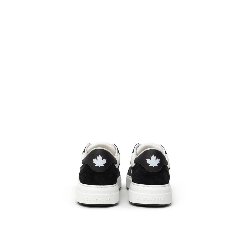 Dsquared² Black And White Leather Sneaker - Sneakers