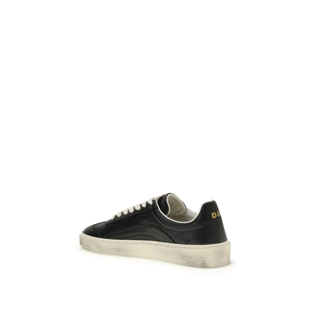 Dsquared² Black Calf Leather Bos Taurus Sneakers