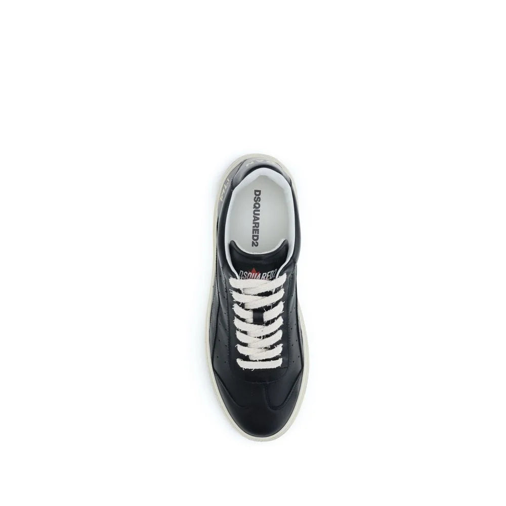 Dsquared² Zwarte Kalfsleer Bos Taurus Sneakers