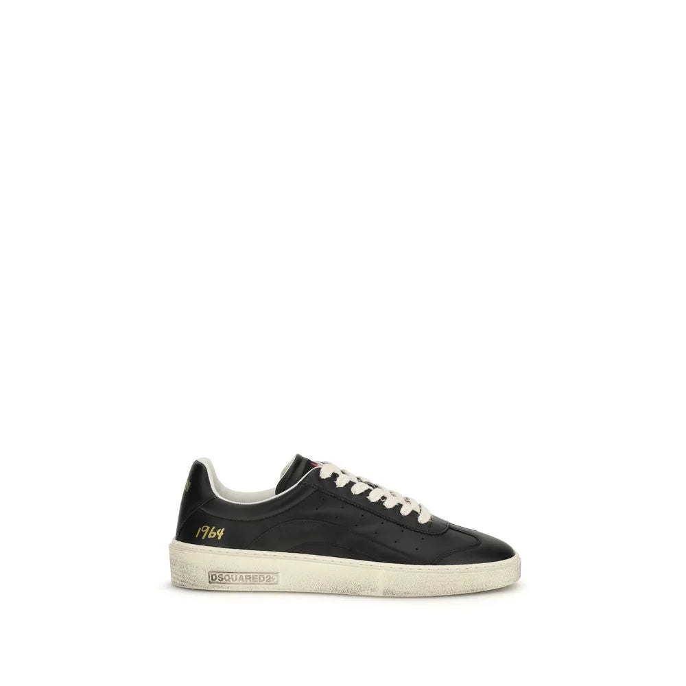 Dsquared² Zwarte Kalfsleer Bos Taurus Sneakers
