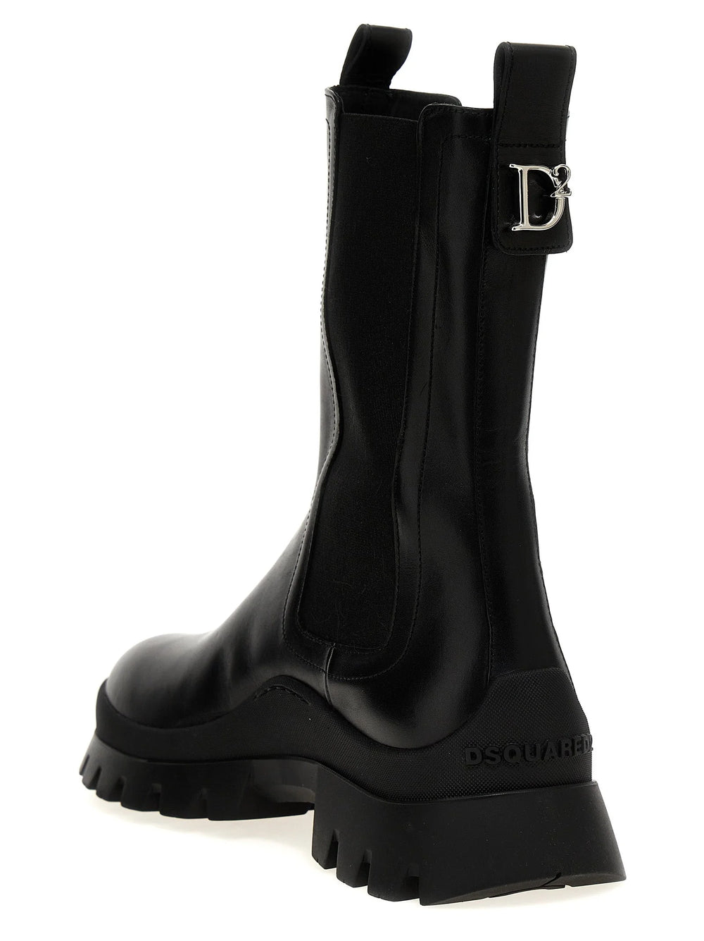 Dsquared² Black Calfskin Ankle Boots