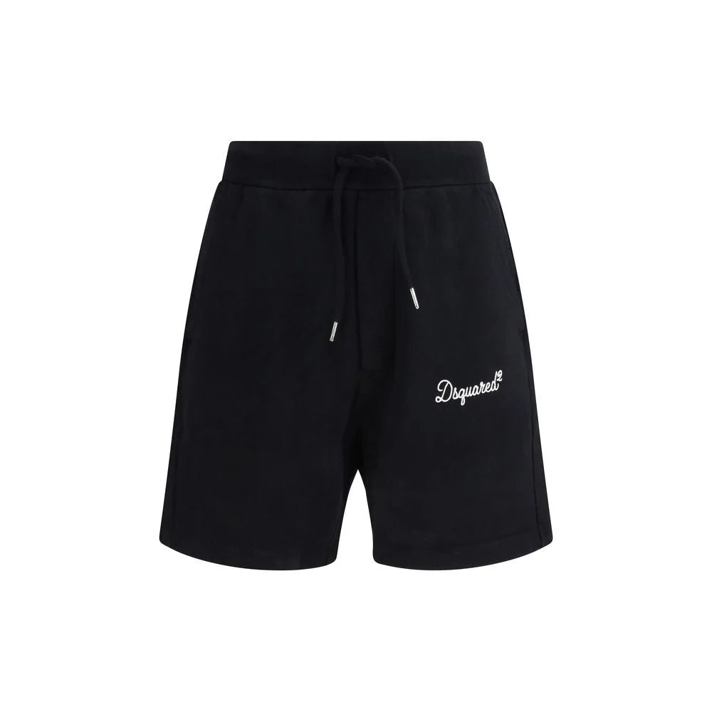 Dsquared² Black Cotton Bermuda Shorts