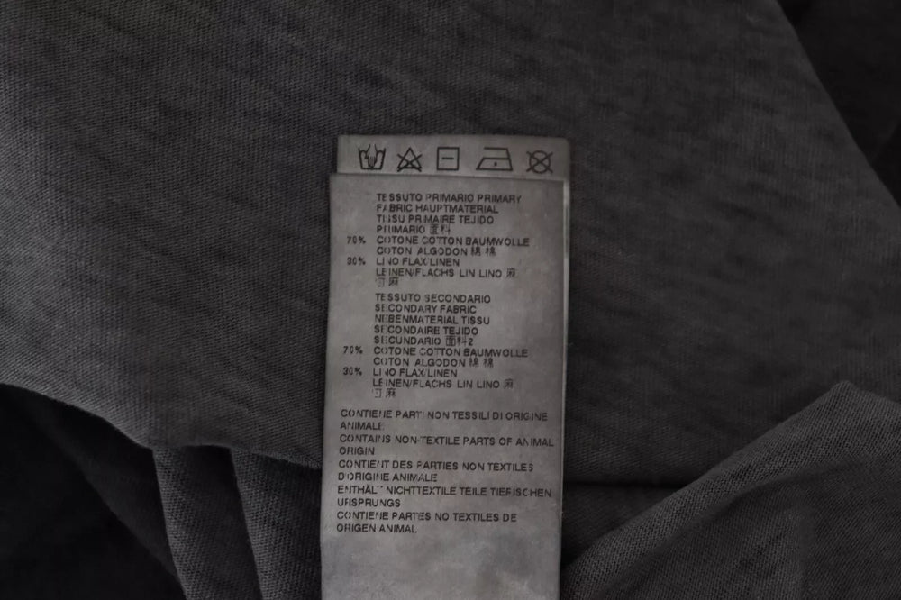 Dsquared² Black Cotton Linen Long Sleeves Pullover Sweater - IT46 | S - Sweaters