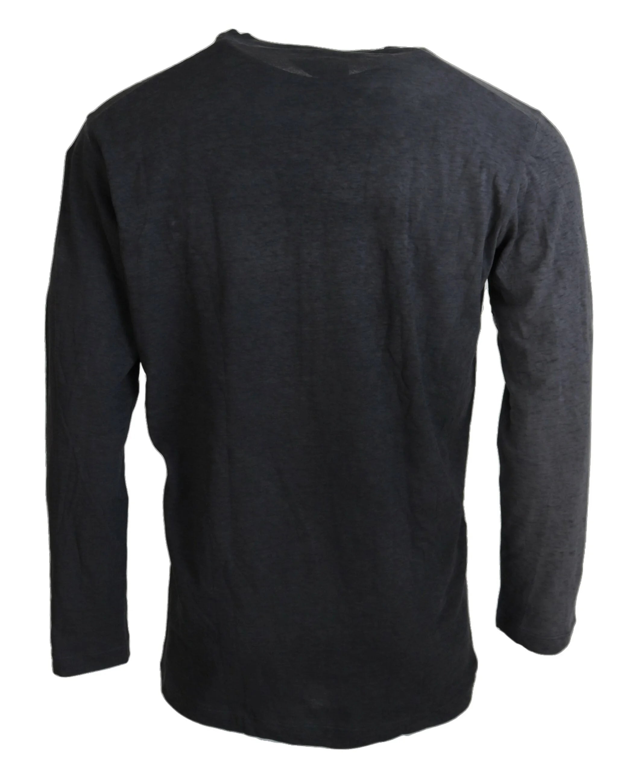 Dsquared² Black Cotton Linen Long Sleeves Pullover Sweater - IT46 | S - Sweaters