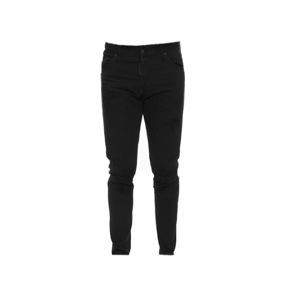 Dsquared² Black Cotton Skinny Jeans - IT54 | XL