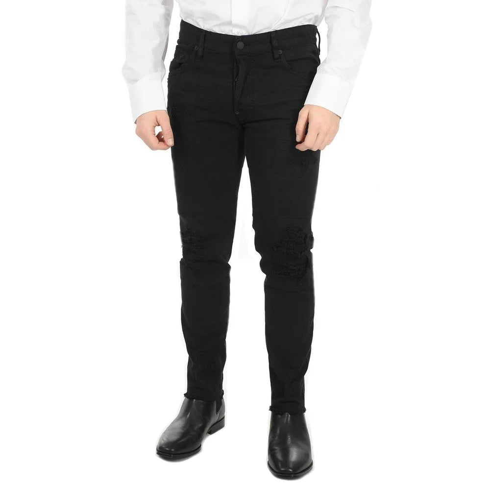Dsquared² Black Cotton Skinny Jeans - IT54 | XL