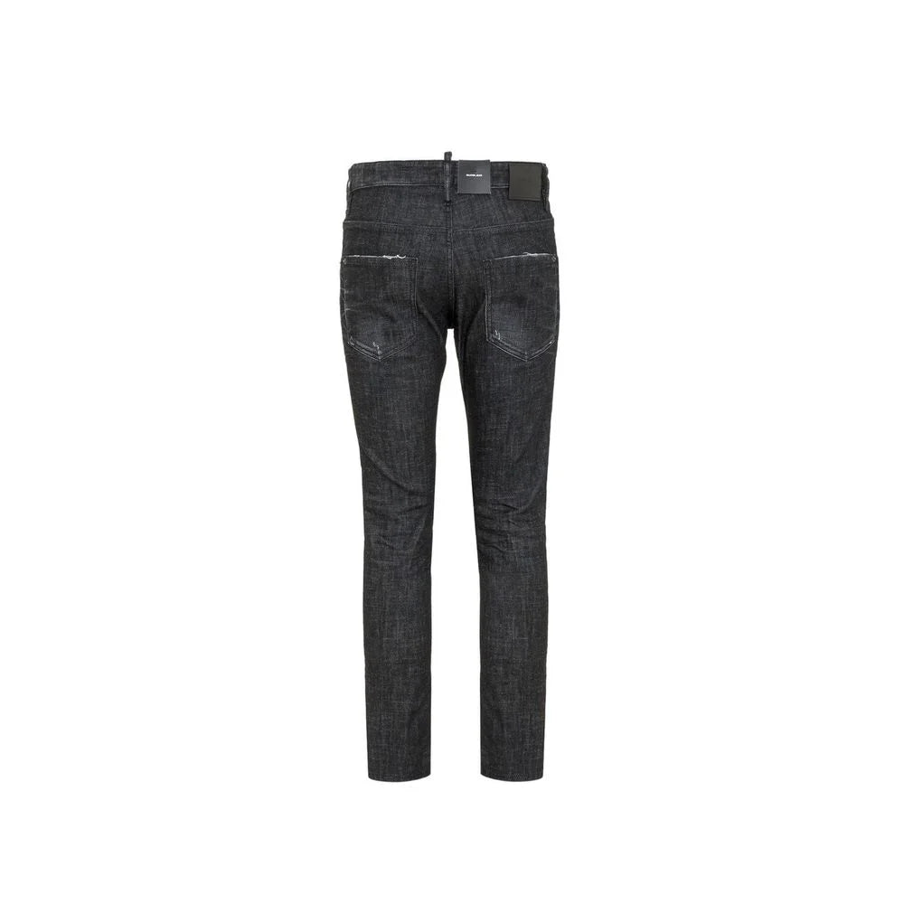 Dsquared² Black Cotton Slim Fit Jeans - 42