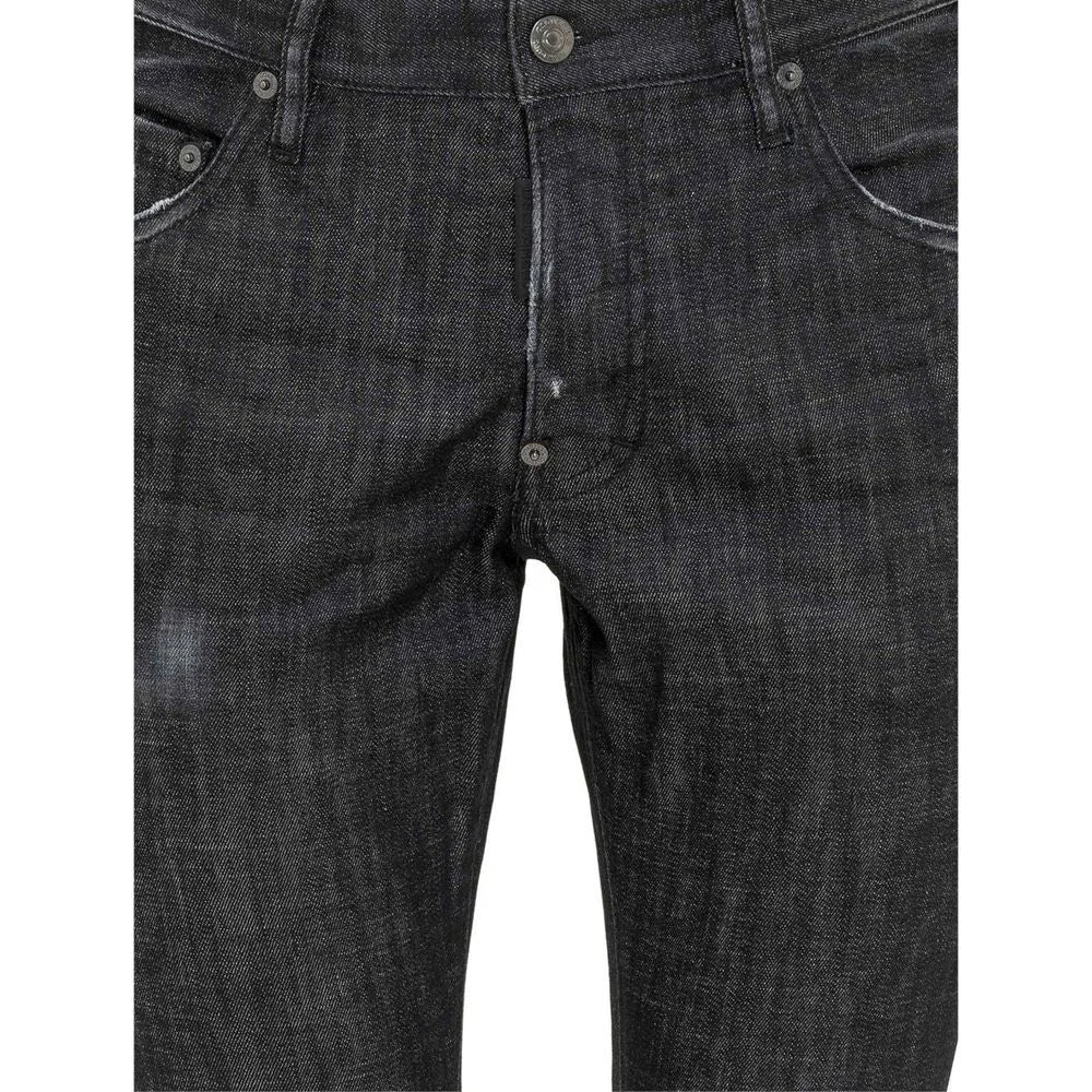 Dsquared² Black Cotton Slim Fit Jeans - 42