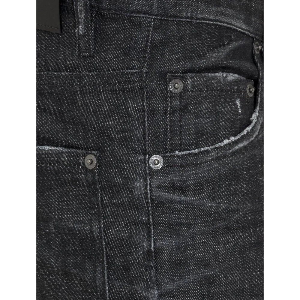 Dsquared² Black Cotton Slim Fit Jeans - 42
