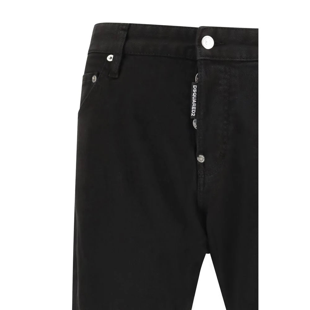 Dsquared² Black Cotton Slim Fit Jeans