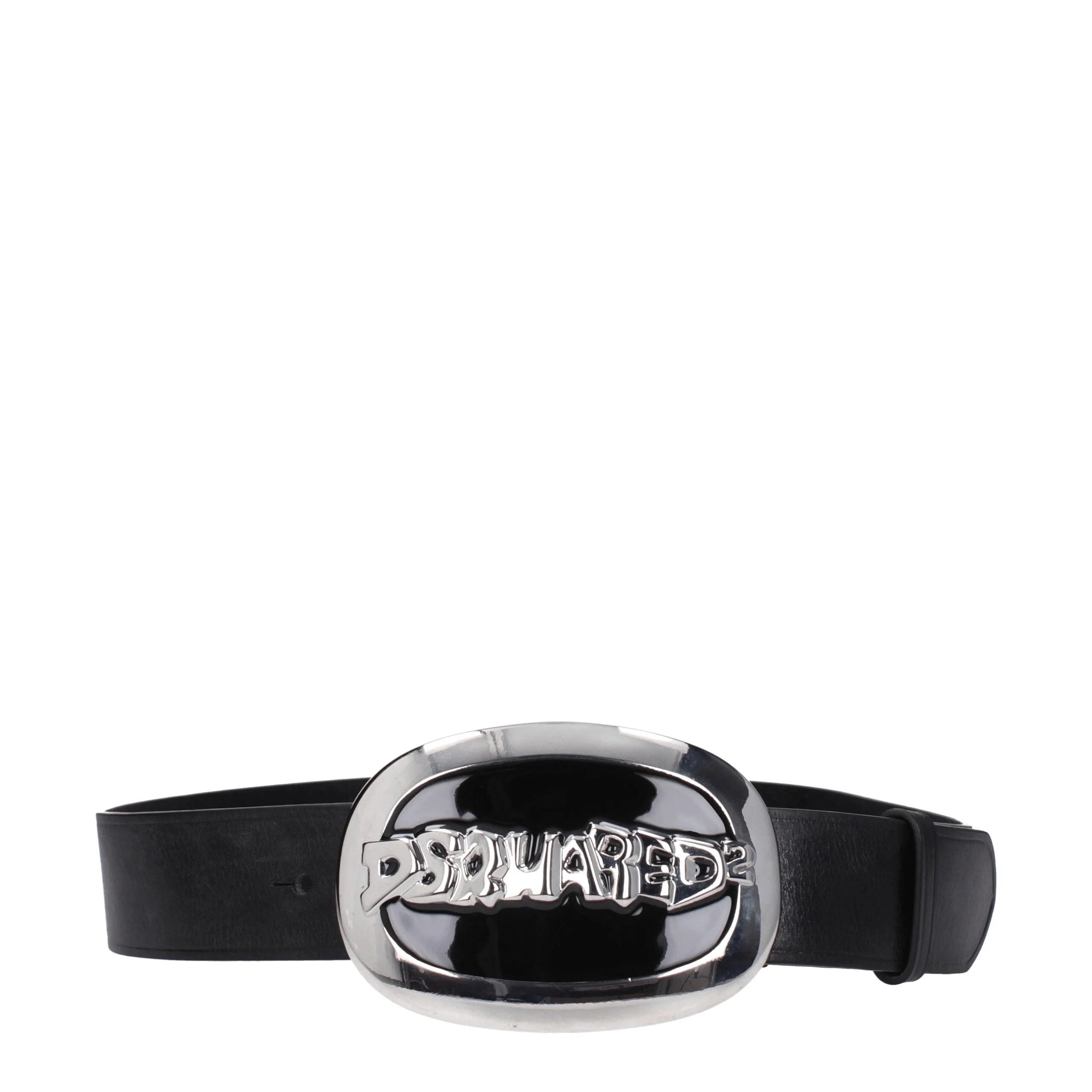 Černé kožené pásky Dsquared² - 85 cm / 34 palců