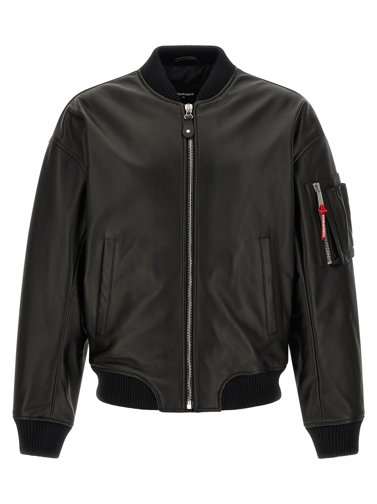 Dsquared² Black Leather Leather Jacket