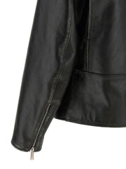 Dsquared² Black Leather Leather Jacket