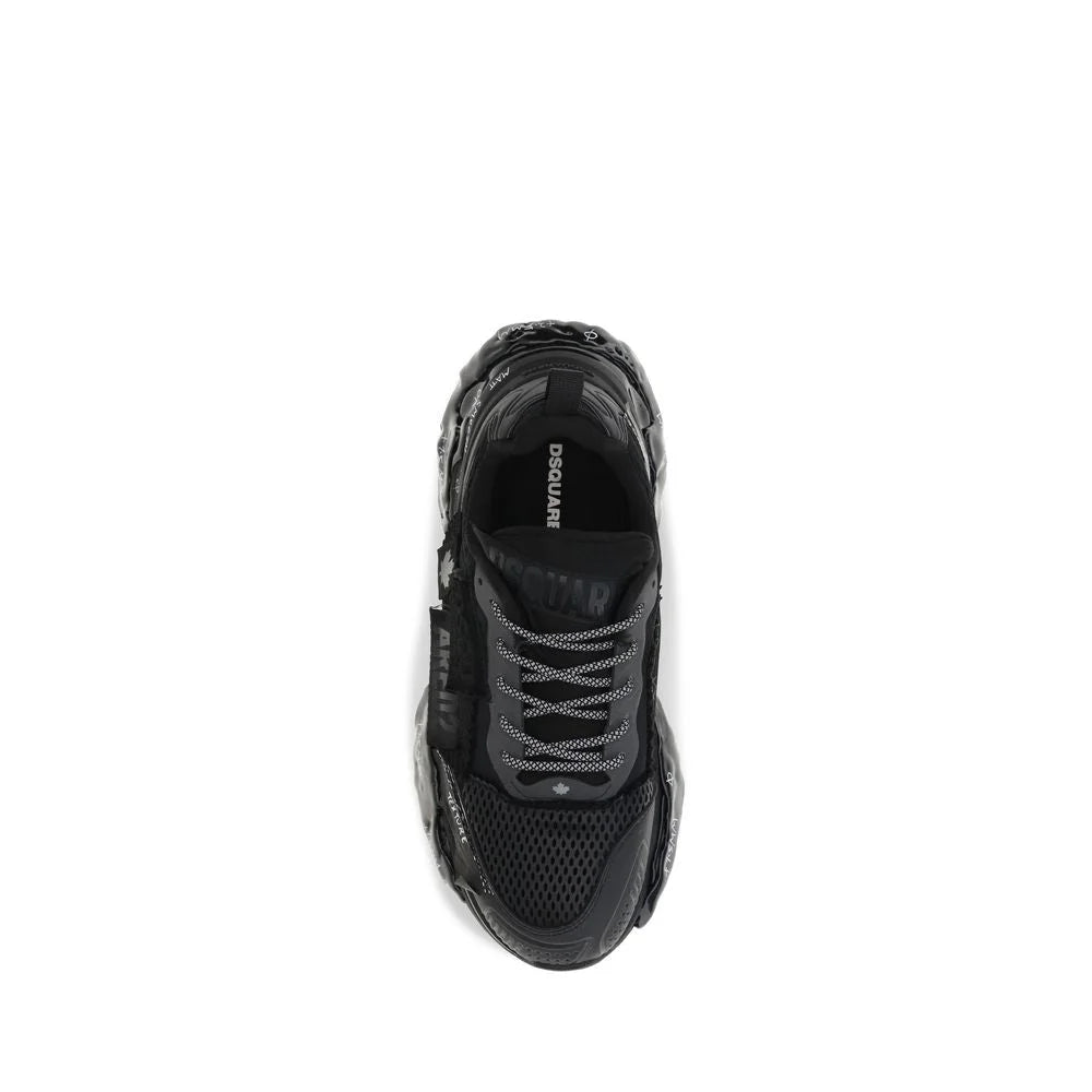 Dsquared² Black Polyester Athletic Sneakers