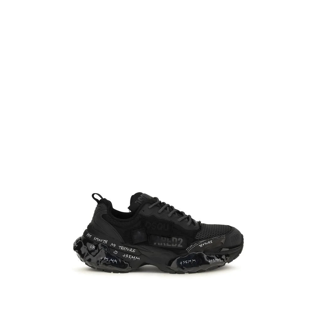 Dsquared² Black Polyester Athletic Sneakers