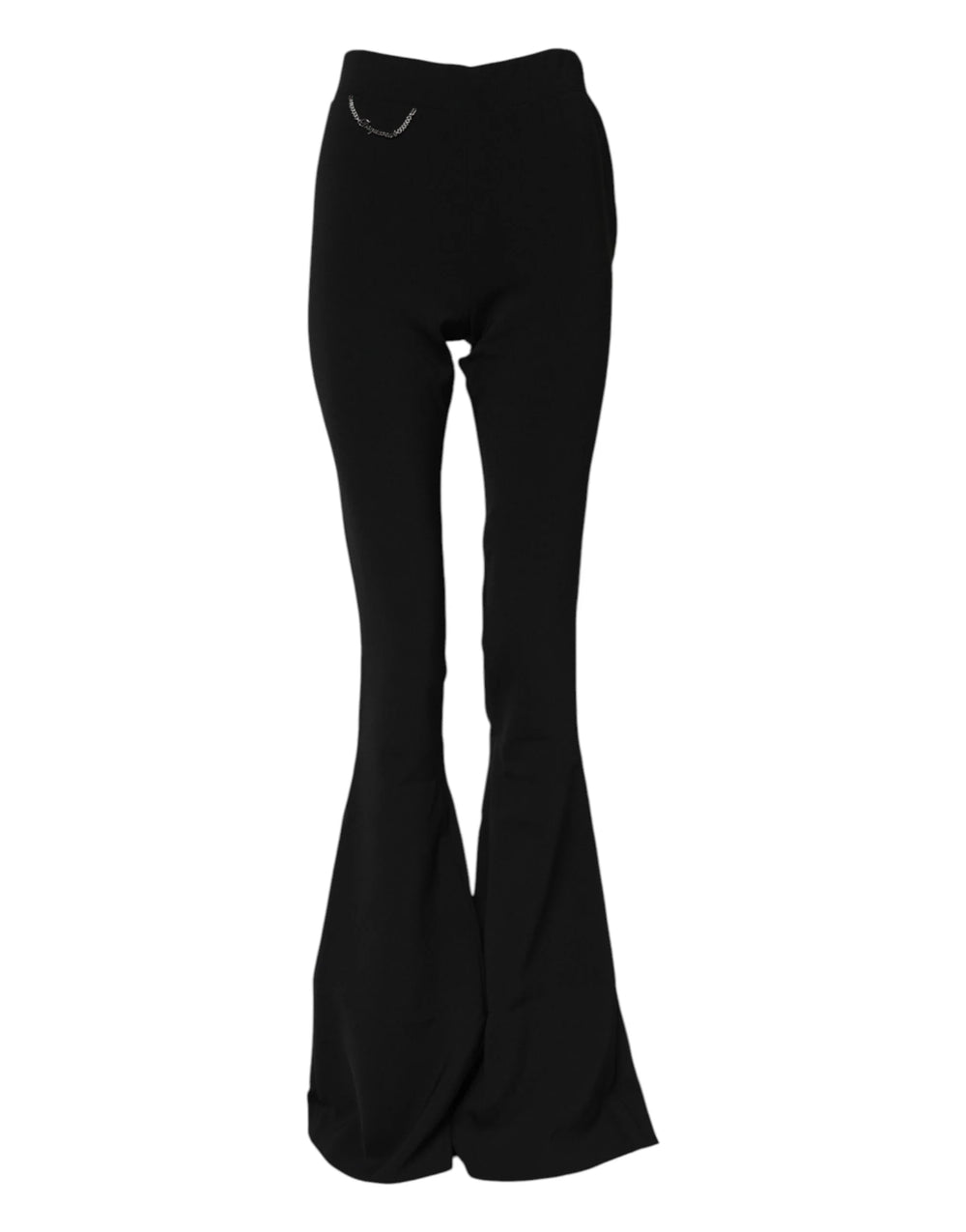 Dsquared² Black Polyester High Waisted Flared Pants - IT38 | XS - Trousers