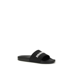 Dsquared² Black Rubber Sandals - EU40/US7