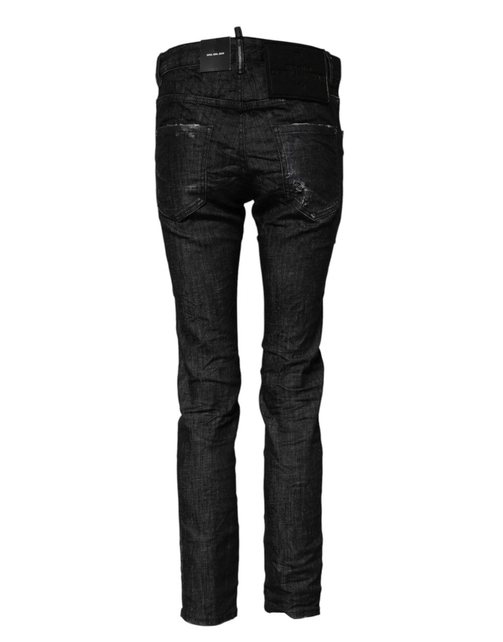 Dsquared² Black Washed Cotton Mid Waist Skinny Jeans - IT38 | XS - Jeans