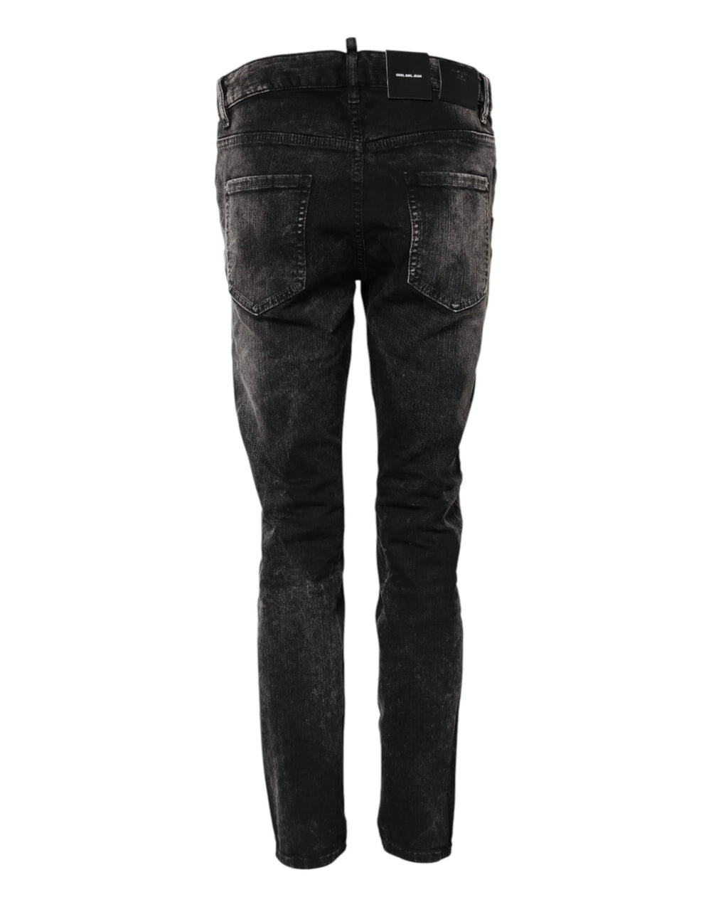 Dsquared² Black Washed Mid Waist Tapered Denim Jeans - IT38 | XS - Jeans