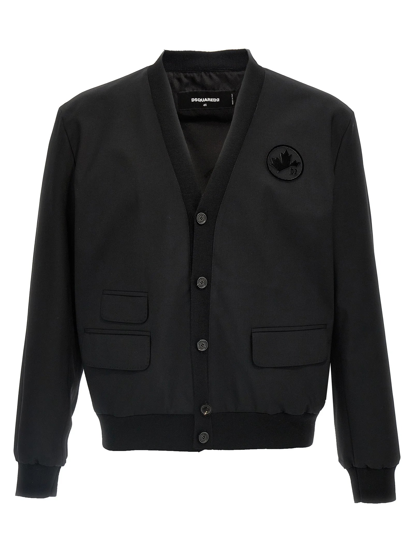Dsquared² Black Wool Cardigan