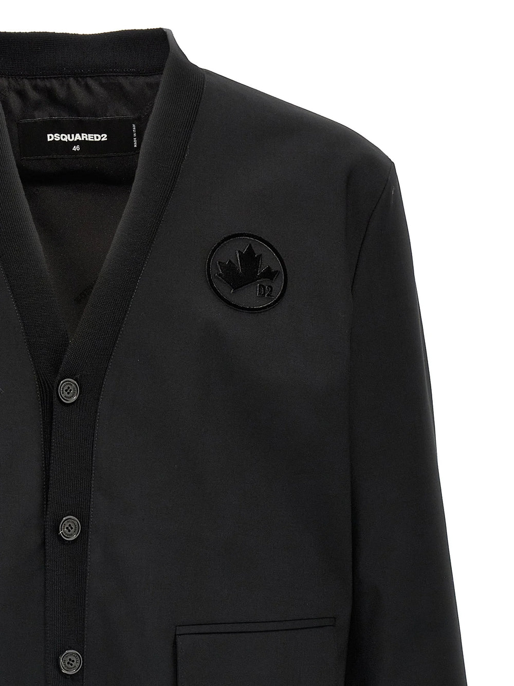 Dsquared² Black Wool Cardigan