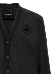 Dsquared² Black Wool Cardigan