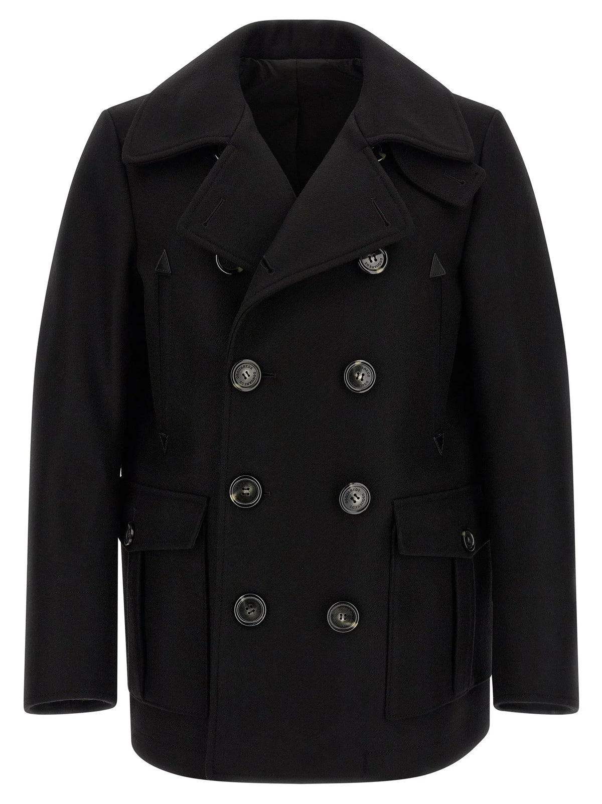 Dsquared² Black Wool Coat