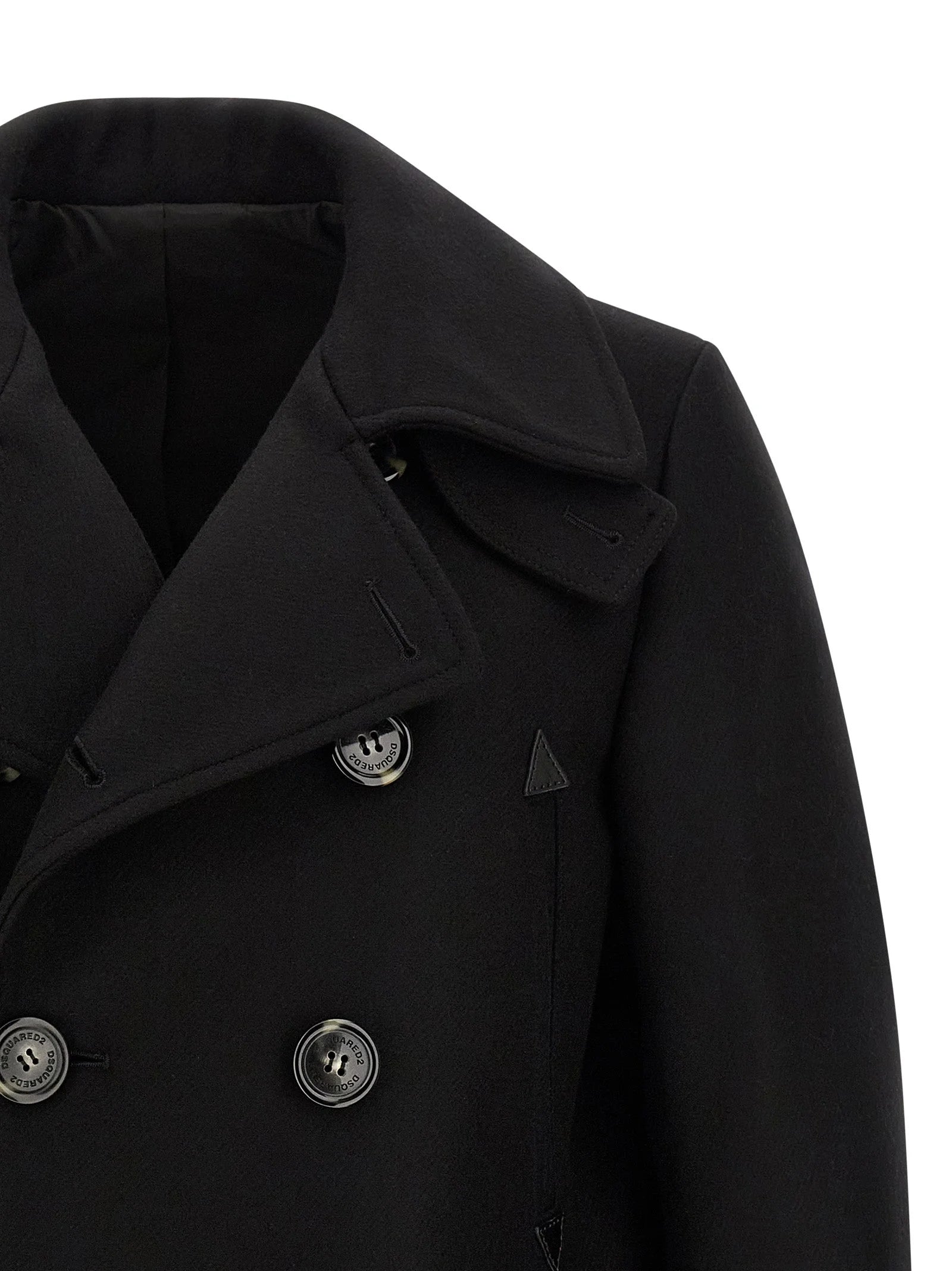 Dsquared² Black Wool Coat