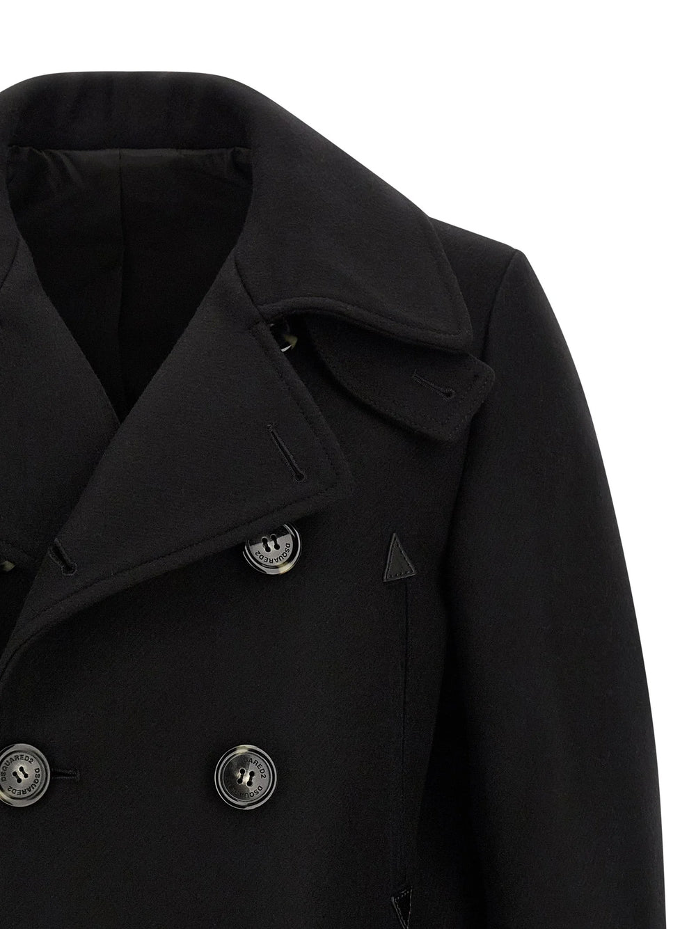 Dsquared² Black Wool Coat