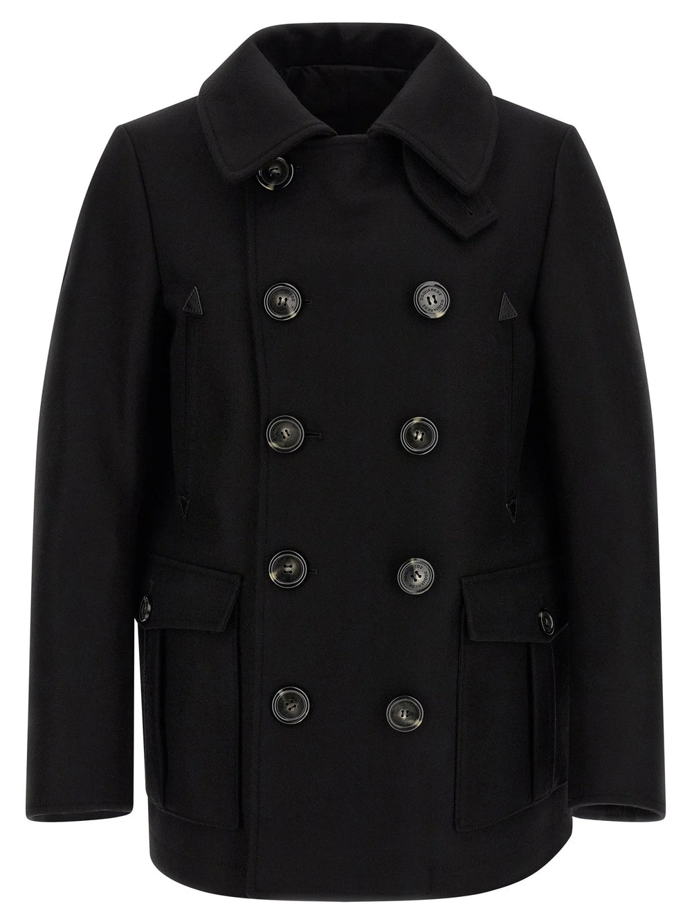 Dsquared² Black Wool Coat