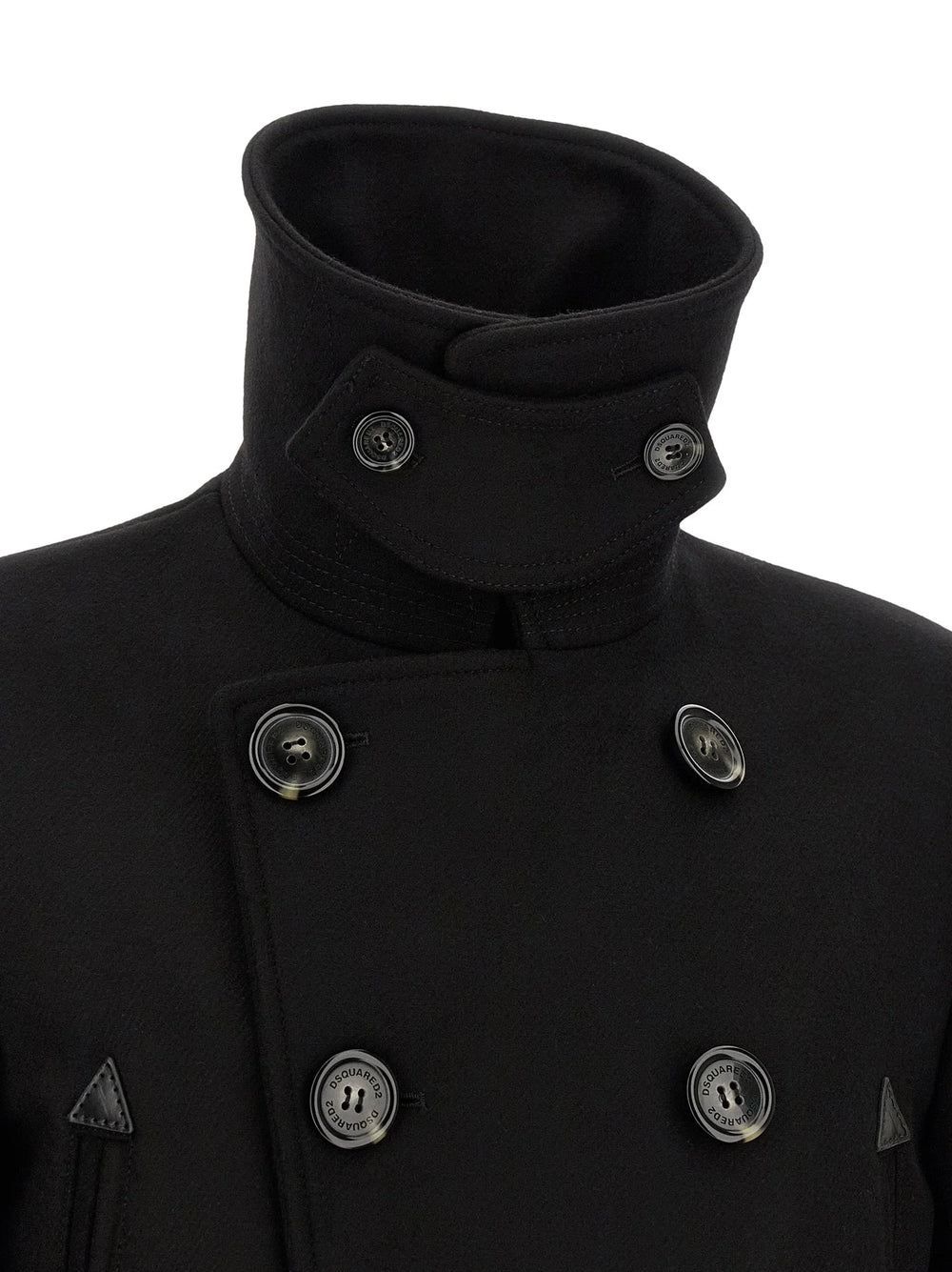 Dsquared² Black Wool Coat