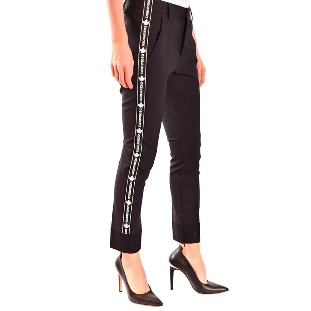 Dsquared² Black Wool Dress Pants