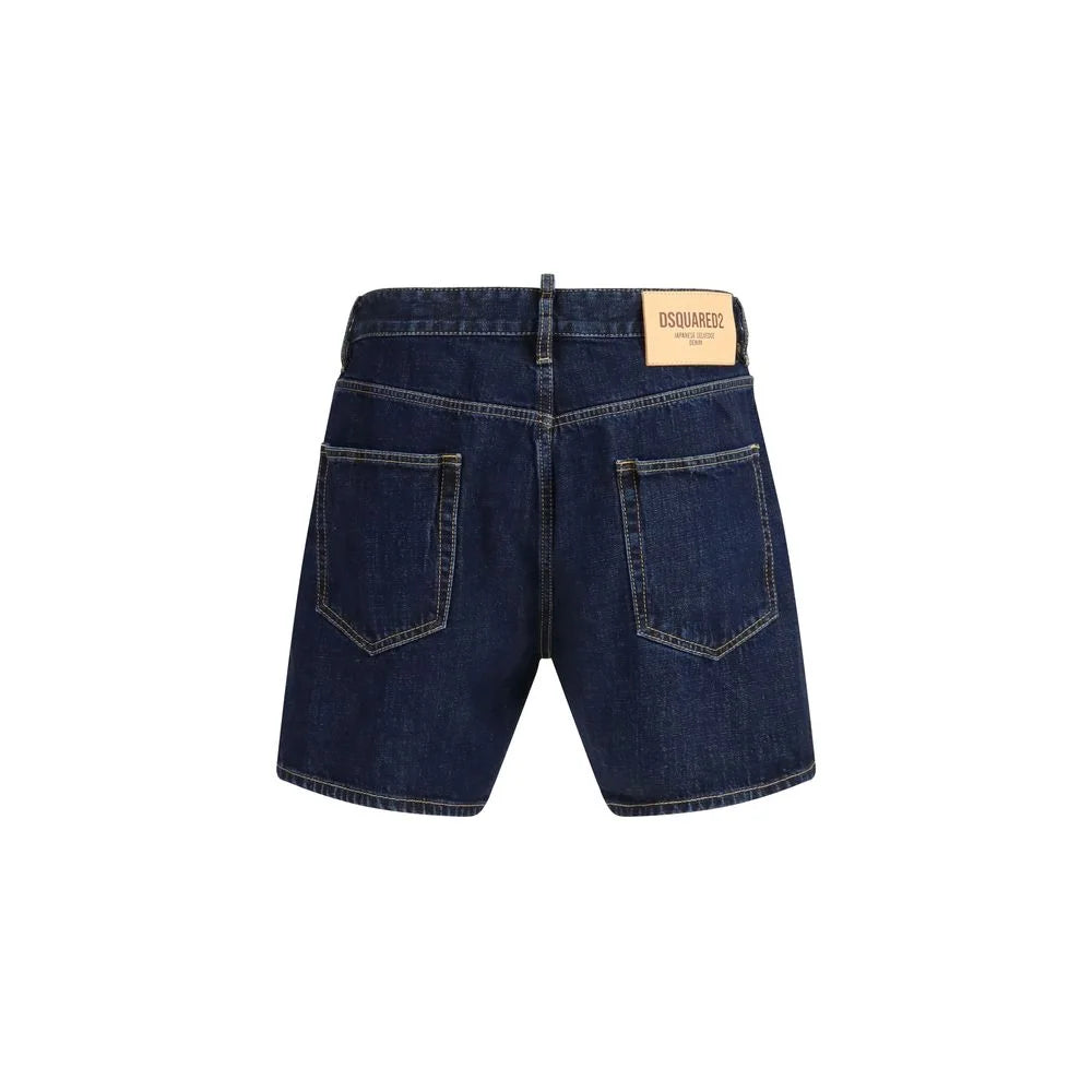 Dsquared² Blue Cotton Bermuda Shorts - IT54 | XXL