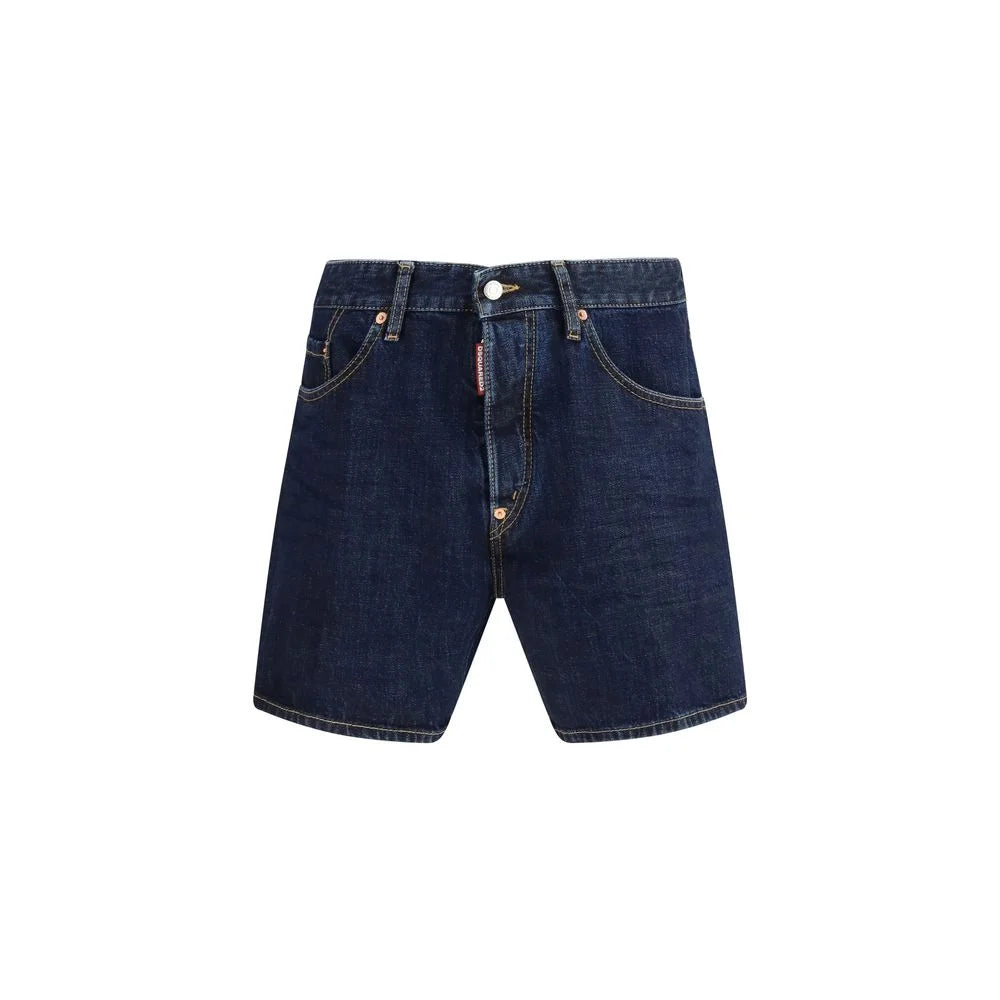 Dsquared² Blue Cotton Bermuda Shorts - IT54 | XXL