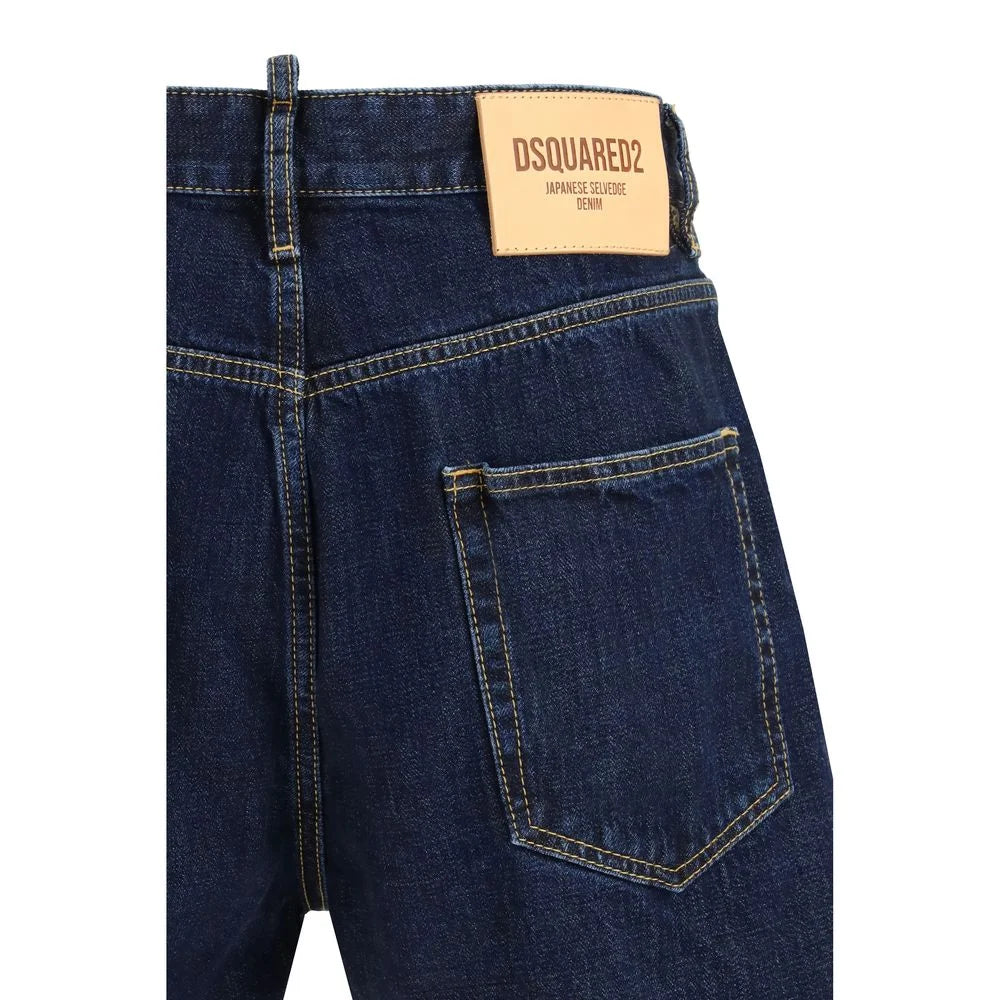 Dsquared² Blue Cotton Bermuda Shorts - IT54 | XXL