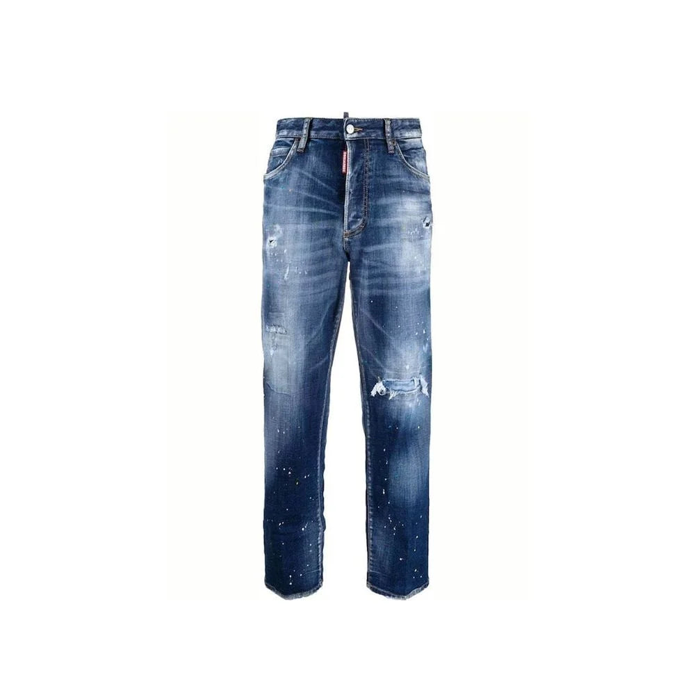 Dsquared² Blue Cotton Boyfriend Jeans - 42