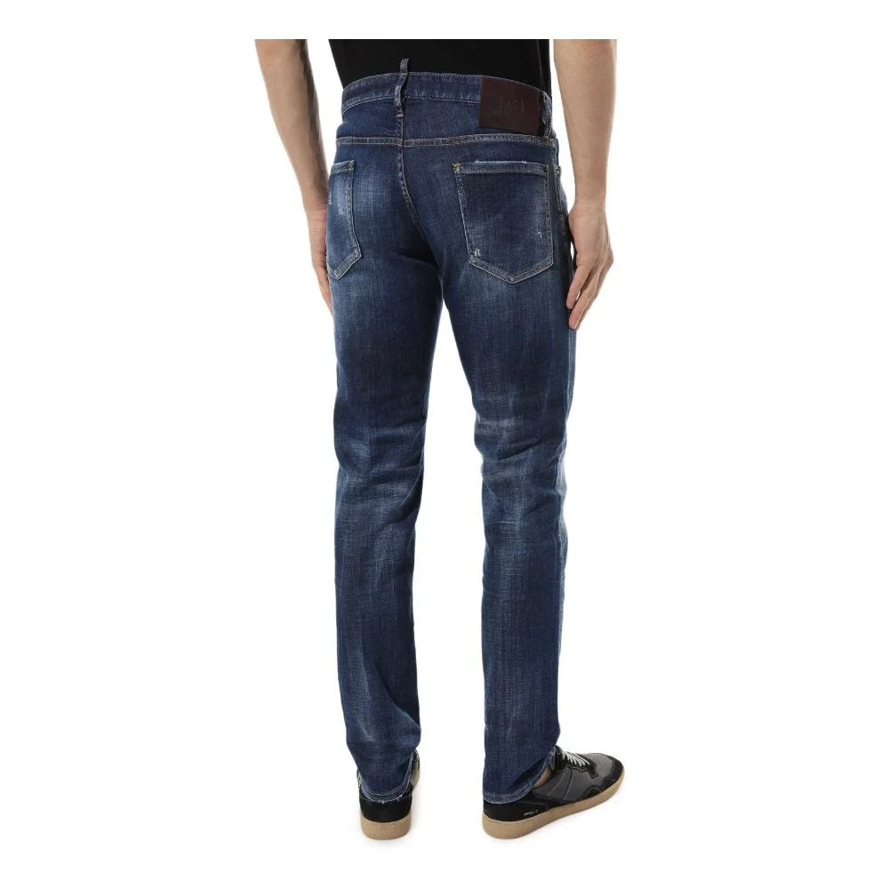 Dsquared² Blue Cotton Men Slim Jean - Jeans