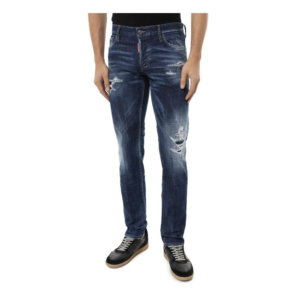 Dsquared² Blue Cotton Men Slim Jean - Jeans