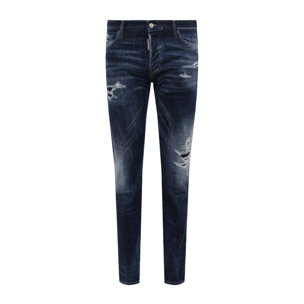 Dsquared² Blue Cotton Men Slim Jean - Jeans