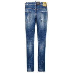 Dsquared² Blue Cotton Men’s Slim-Fit Jean - Jeans