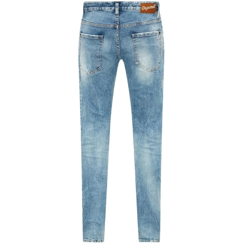 Dsquared² Blue Cotton Men’s Slim Fit Jean - Jeans