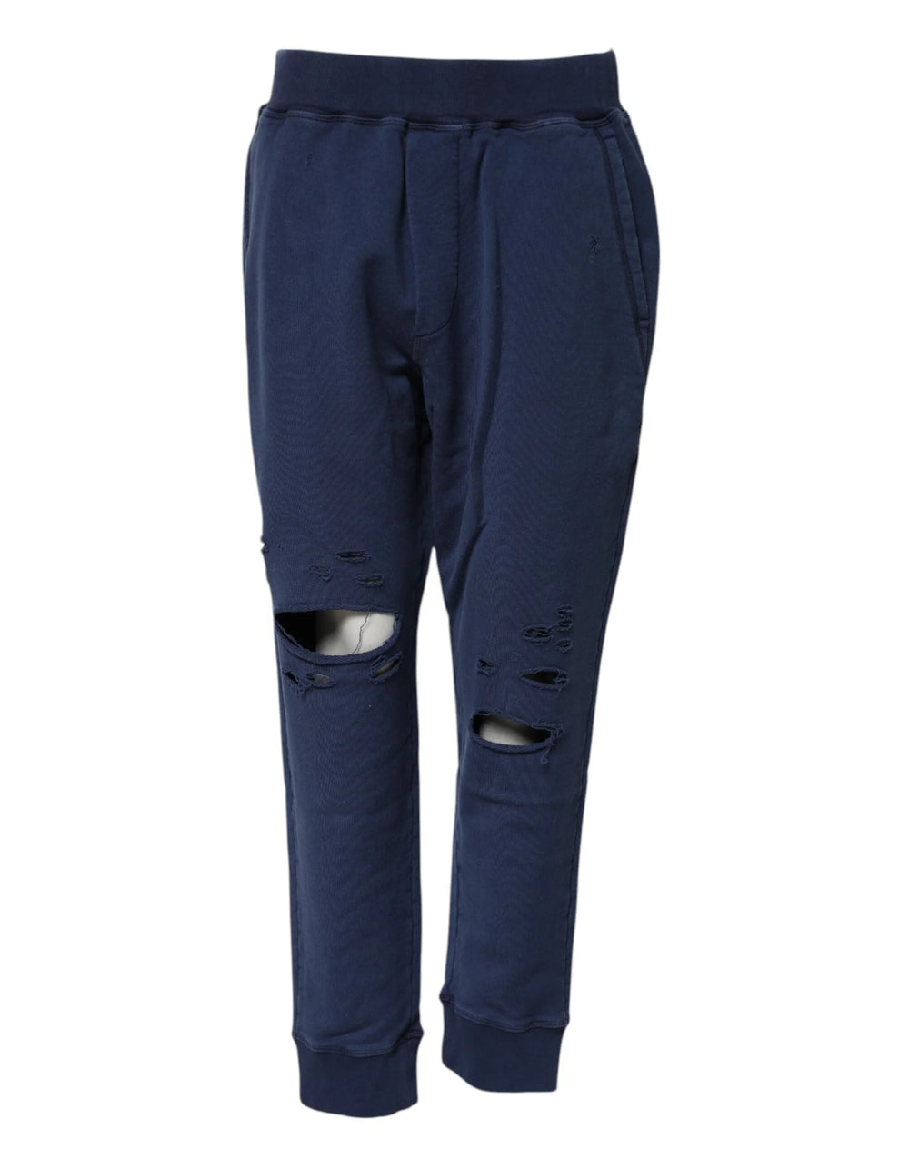 Dsquared² Blue Cotton Mid Waisted Jogger Pants - IT38 | XS - Joggers