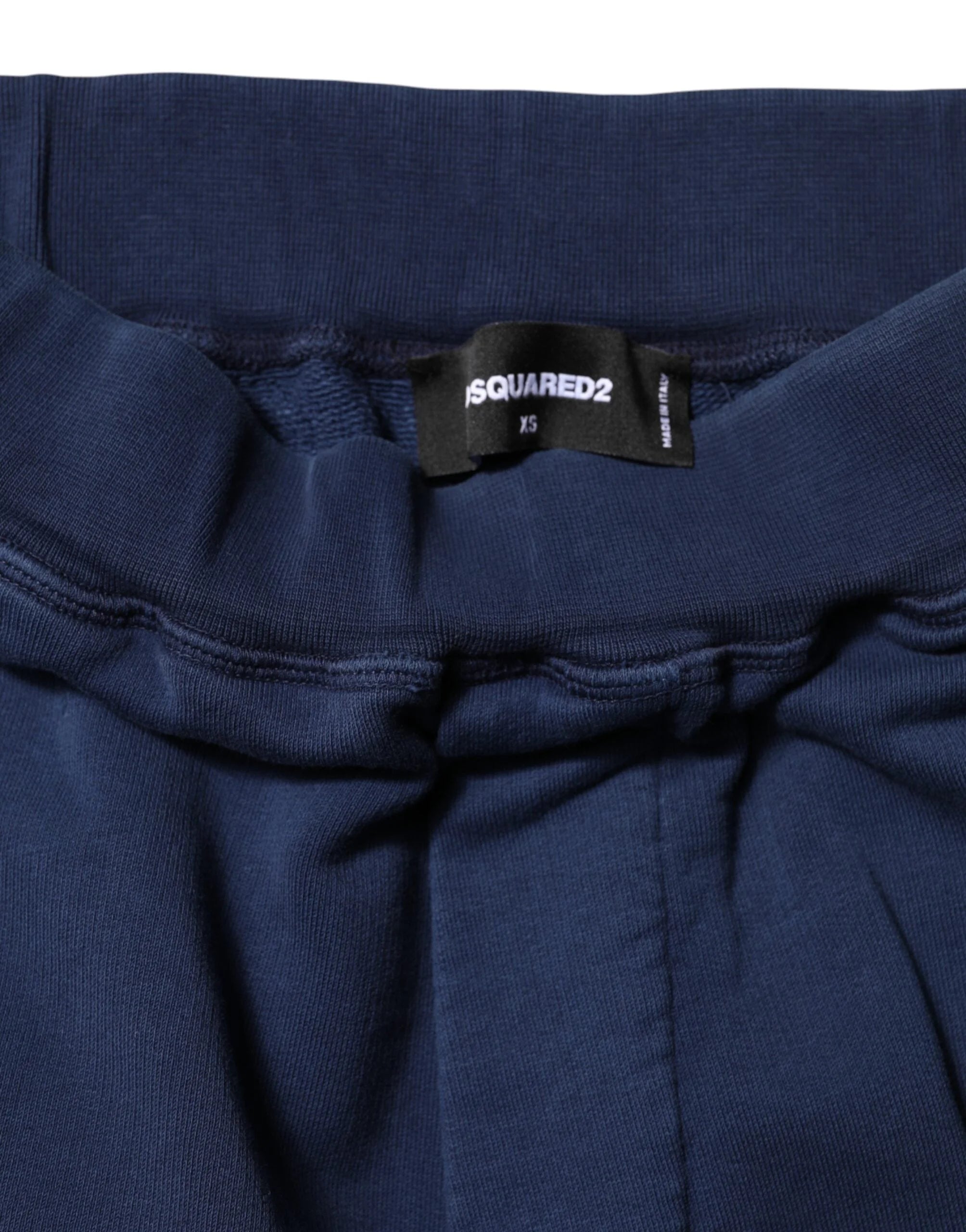 Dsquared² Blue Cotton Mid Waisted Jogger Pants - IT38 | XS - Joggers