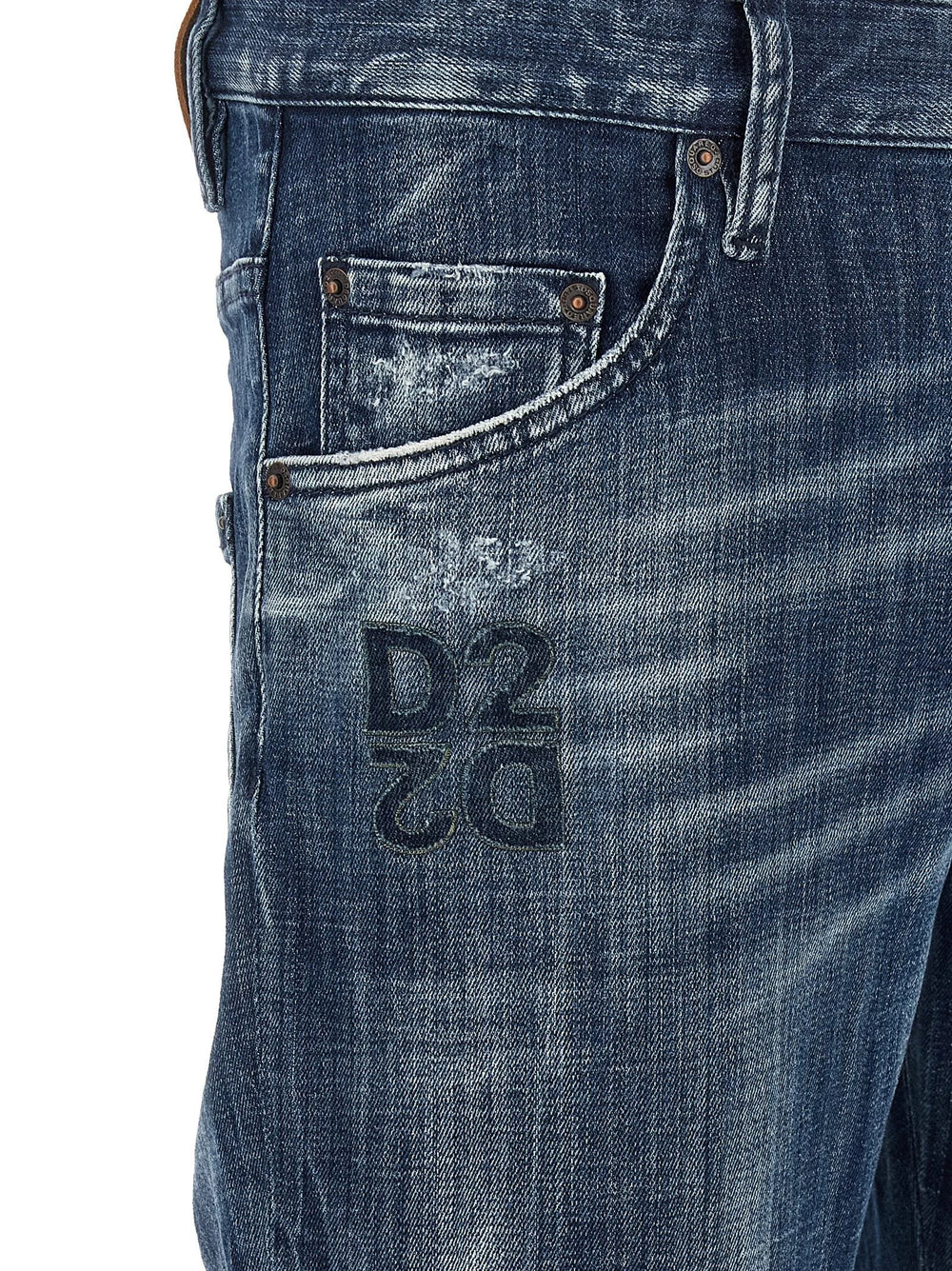 Dsquared² Blue Cotton Relaxed Fit Jeans
